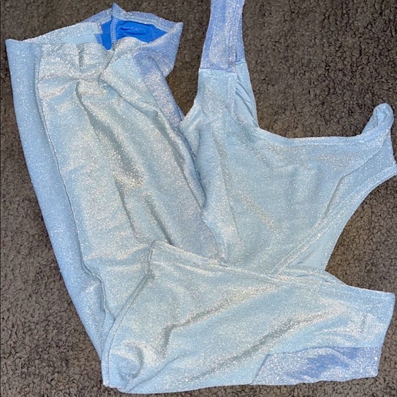 SNOWDROP GLITTER ONE SHOULDER CUTOUT DRESS SZ SMALL - Picture 2 of 3